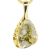 Gold quartz nugget pendant