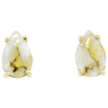 Gold quartz post earrings