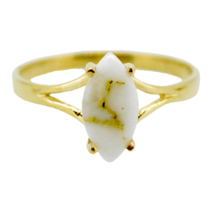 Gold quartz ring