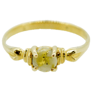 Ladies Round Gold Quartz Ring, Alaska Mint