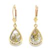 Gold Quartz Leverback Earrings, Alaska Mint