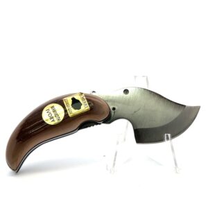 Mammoth Ivory Handle Ulu Style Pocket Knife