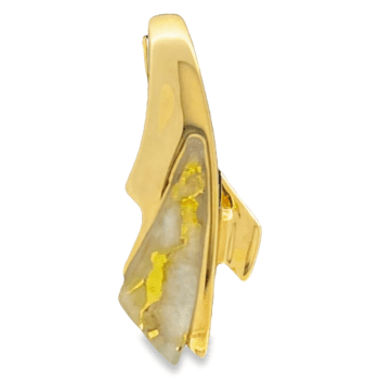 Gold quartz pendant slide, Alaska Mint