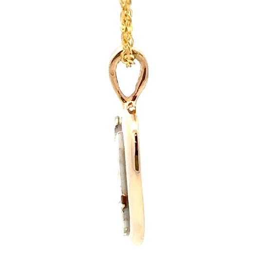 Gold Quartz Heart Pendant PH12QX - Image 2