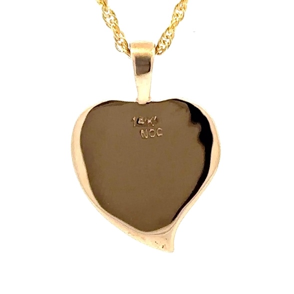 Gold Quartz Heart Pendant PH12QX - Image 3