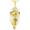 Gold Quartz & Diamond Pendant, Alaska Mint