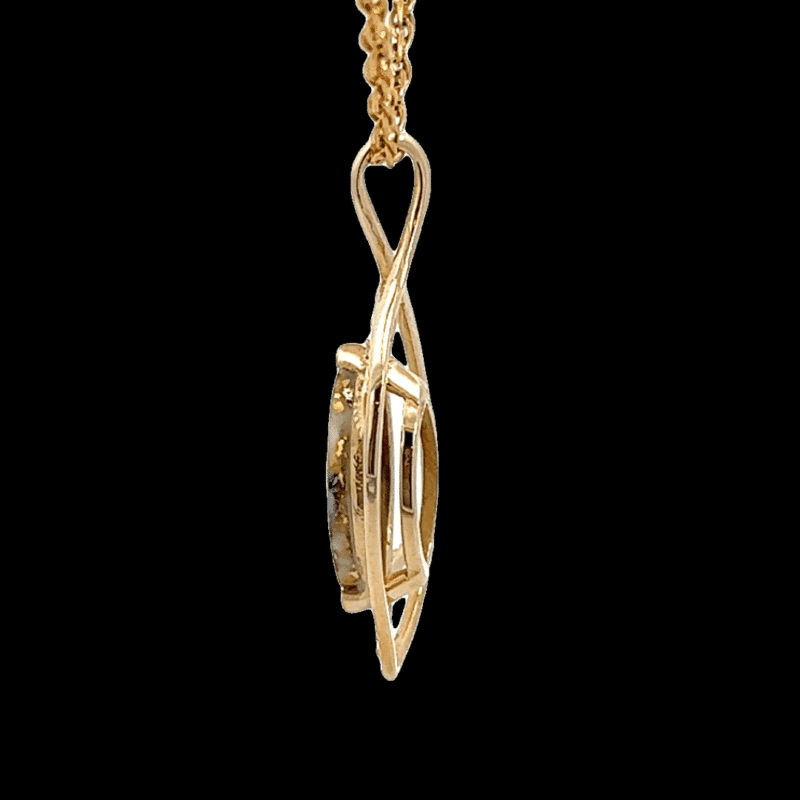 Gold quartz, Pendant, Alaska Mint, PN1127DQ