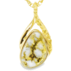 Gold quartz nugget pendant, Alaska Mint