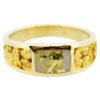 3 Panel Gold Quartz & Nugget Ring, Alaska Mint