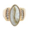 Ladies Diamond & Gold Quartz Ring, Alaska Mint