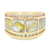 Ladies Gold Quartz & Diamond Ring, Alaska Mint