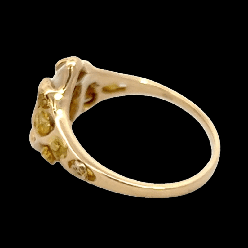 Gold quartz, Ring, Alaska Mint, Gold nugget, RL964Q