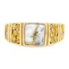 Men's Nugget & Gold Quartz Ring, Alaska Mint
