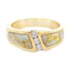 Men's Gold Quartz & Diamond Ring, Alaska Mint