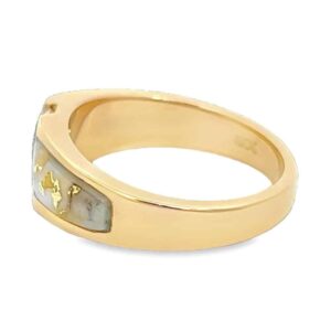 Men's Gold Quartz & Diamond Ring, Alaska Mint