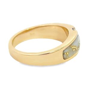 Men's Gold Quartz & Diamond Ring, Alaska Mint