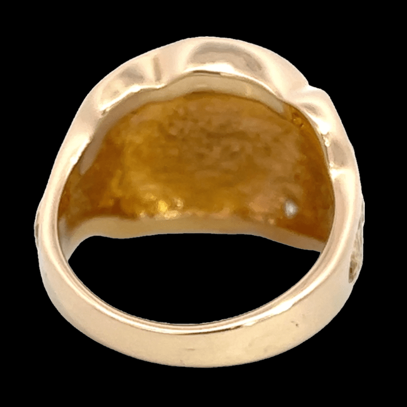 Gold quartz, Ring, Alaska Mint, Diamond, Gold Nugget, RM518D20Q