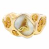 Men's Gold Nugget & Quartz Ring, Alaska Mint