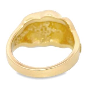 Men's Gold Nugget & Quartz Ring, Alaska Mint