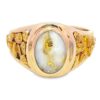 Men's Gold Nugget & Quartz Ring, Alaska Mint