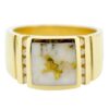 Men's Gold Quartz & Diamond Ring, Alaska Mint