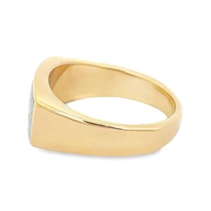 Men's Gold Quartz & Diamond Band, Alaska Mint