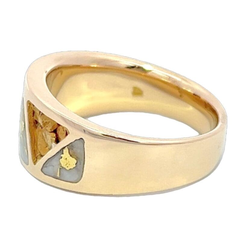 Nugget, Diamond & Gold Quartz Men's Ring