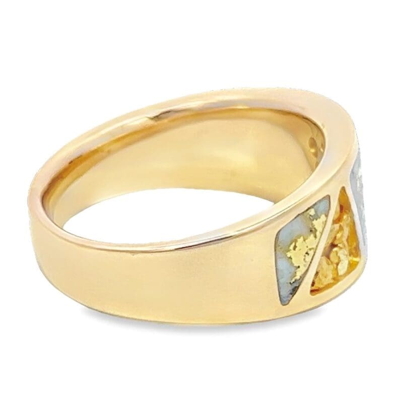 Nugget, Diamond & Gold Quartz Men's Ring