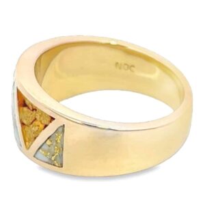 Men's Nugget Gold Quartz Ring, Alaska Mint