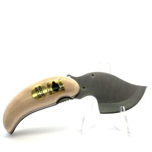 Ulu Style Pocket Knife with Moose Antler Handle