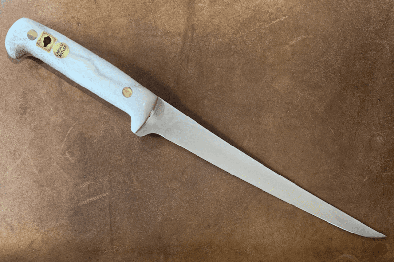 Fillet Knife with Caribou Antler Handle