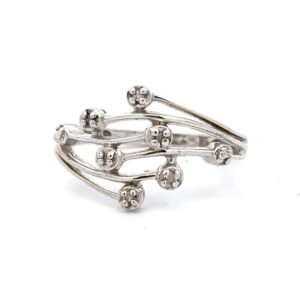 Estate Lady's Diamond 10k White Gold Ring