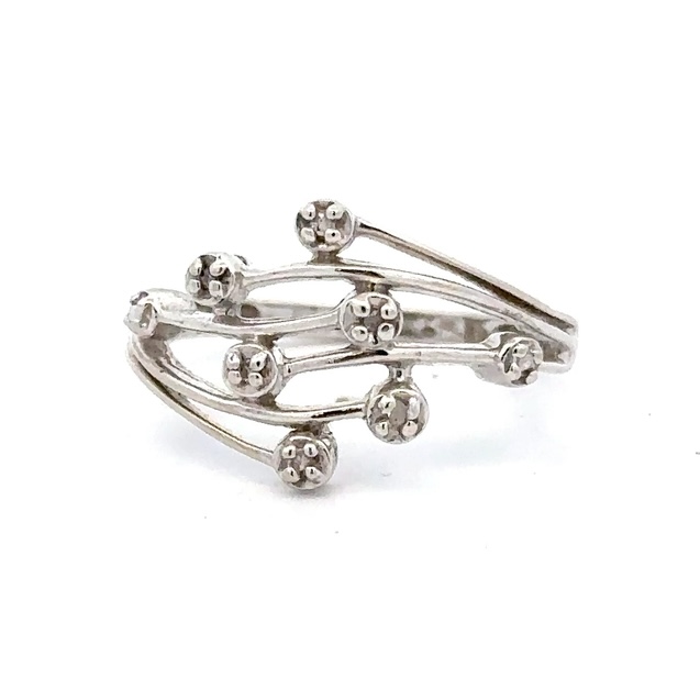 Estate Lady's Diamond 10k White Gold Ring