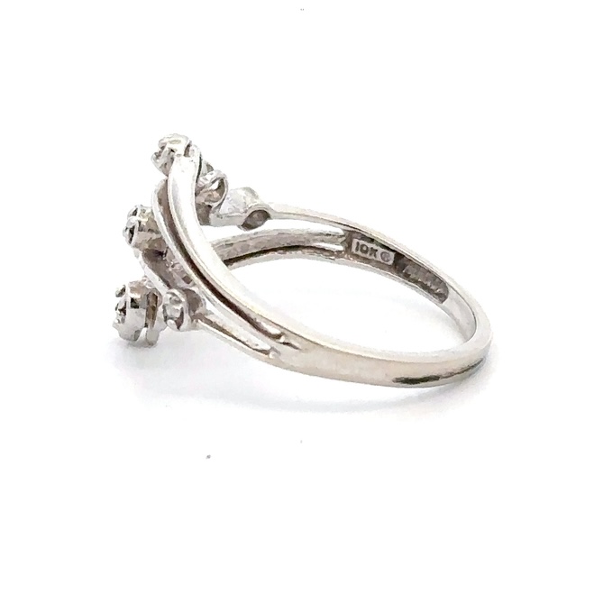 Estate Lady's Diamond 10k White Gold Ring - Image 2