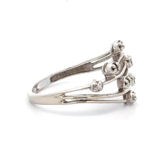 Estate Lady's Diamond 10k White Gold Ring - Image 4