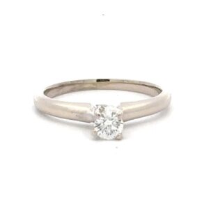 Estate Lady's 14k White Gold Diamond Solitaire Ring
