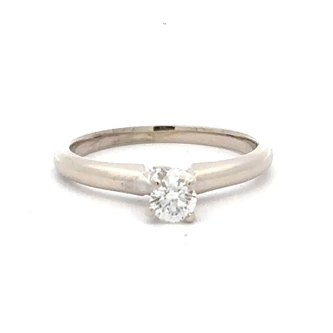 Estate Lady's 14k White Gold Diamond Solitaire Ring