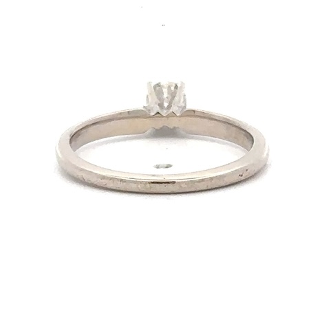 Estate Lady's 14k White Gold Diamond Solitaire Ring - Image 3