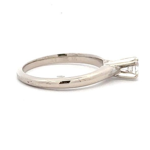 Estate Lady's 14k White Gold Diamond Solitaire Ring - Image 2