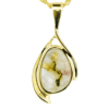Gold quartz pendant