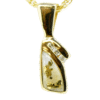 Gold Quartz Diamond Pendant