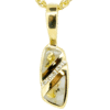 Gold Quartz Diamond Pendant