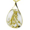 Gold quartz pendant