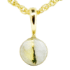 Gold quartz pendant