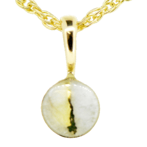 Gold quartz pendant