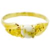 Gold quartz ring