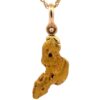Natural Gold Nugget Pendant with 18k Yellow Gold Shackle Bail