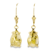 Gold Quartz Leverback Earrings, Alaska Mint