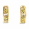 Gold Quartz & Diamond Post Earrings, Alaska Mint