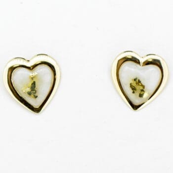 Gold Quartz Post Earrings